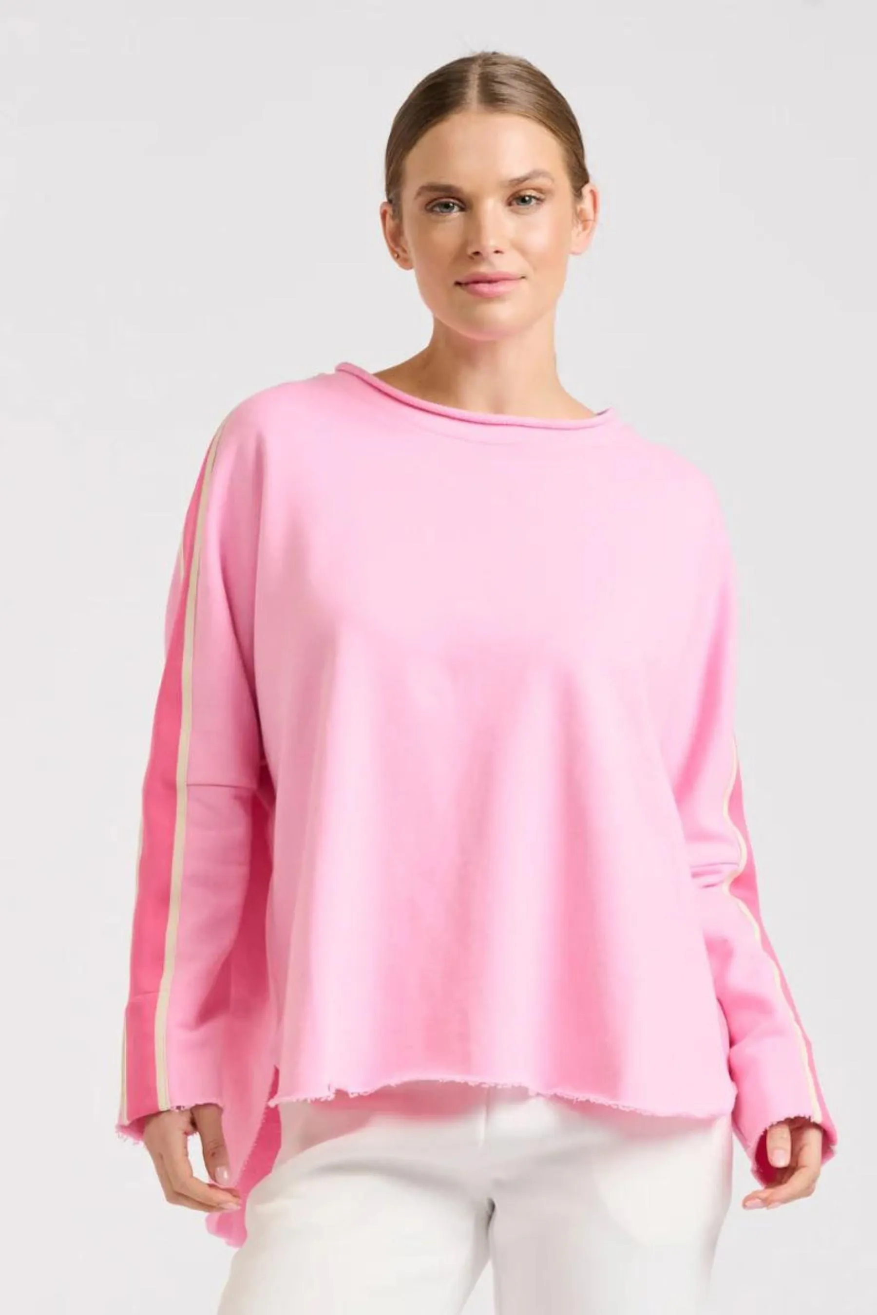 Raw Tape Long Sleeve Sweatshirt | Bubblegum