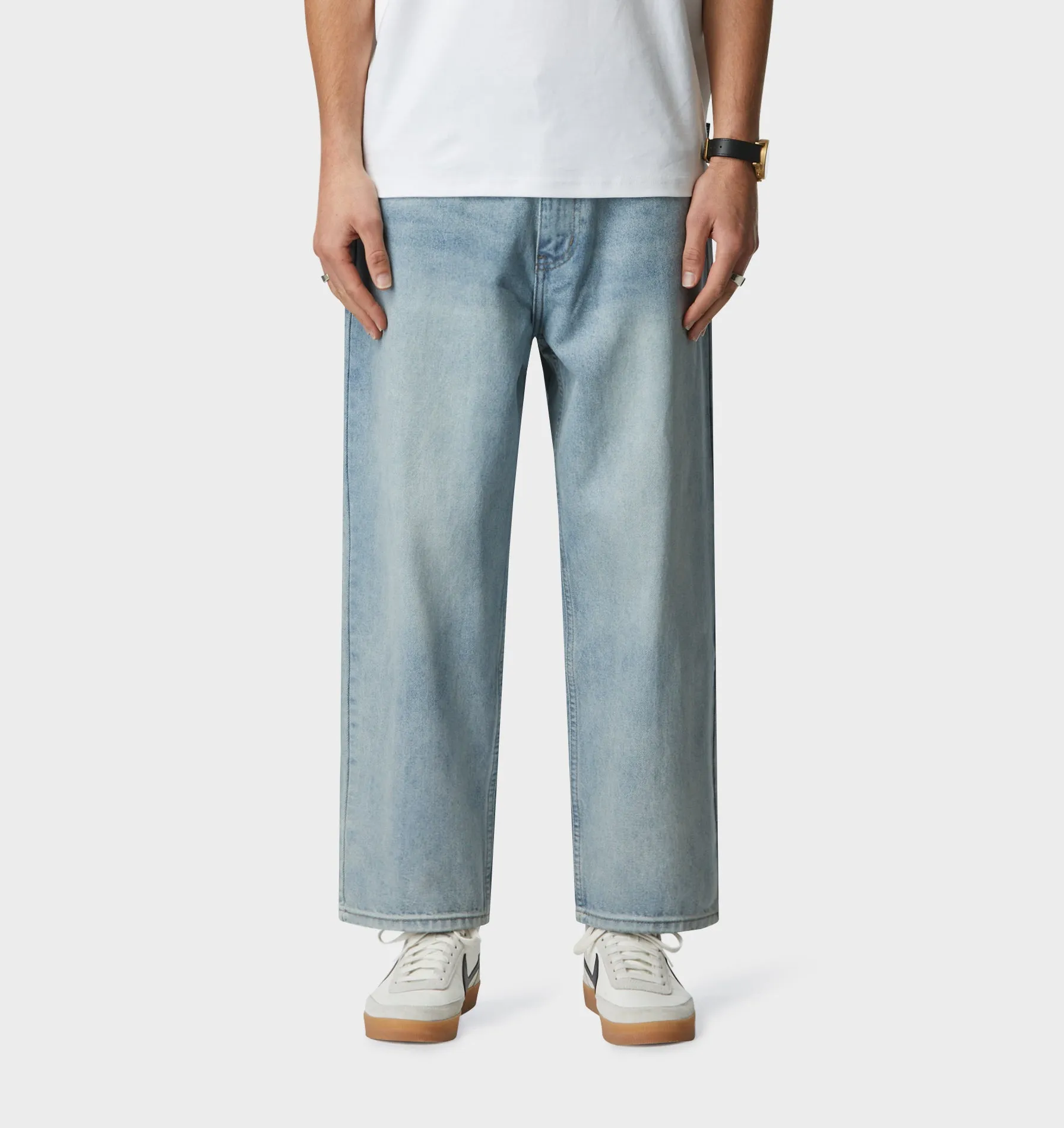 Samson Cropped Denim - Light Vintage Blue