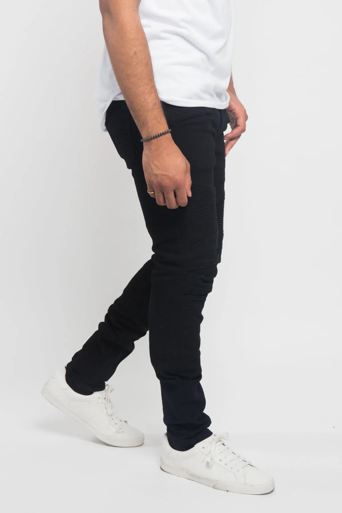 Scrunched Fold Illusion Jeans