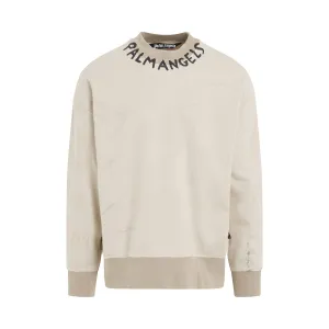 Seasonal Logo Vintage Crewneck Sweatshirt in White/Black