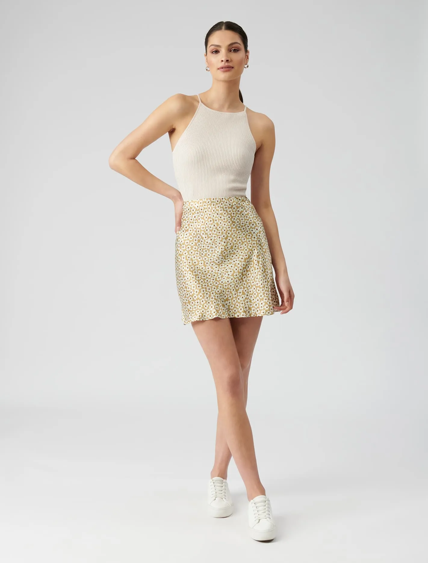 Sienna Satin Circle Mini Skirt