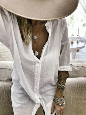 Simple Loose Casual Blouses