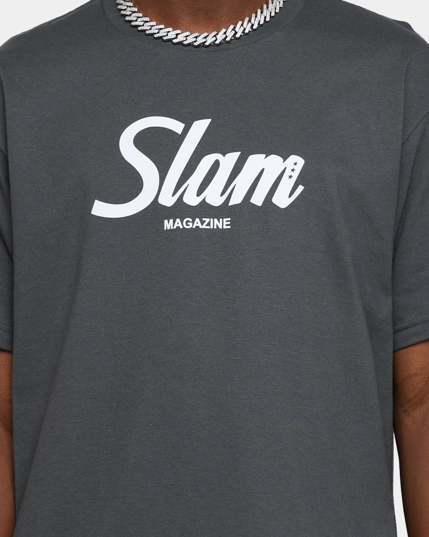 Slam Magazine Classic Script T-Shirt Grey