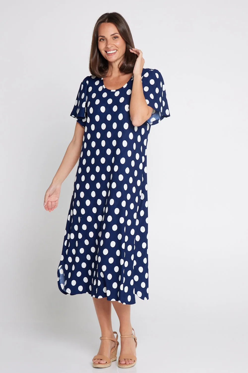 Spotina Dress - Navy/White Spot