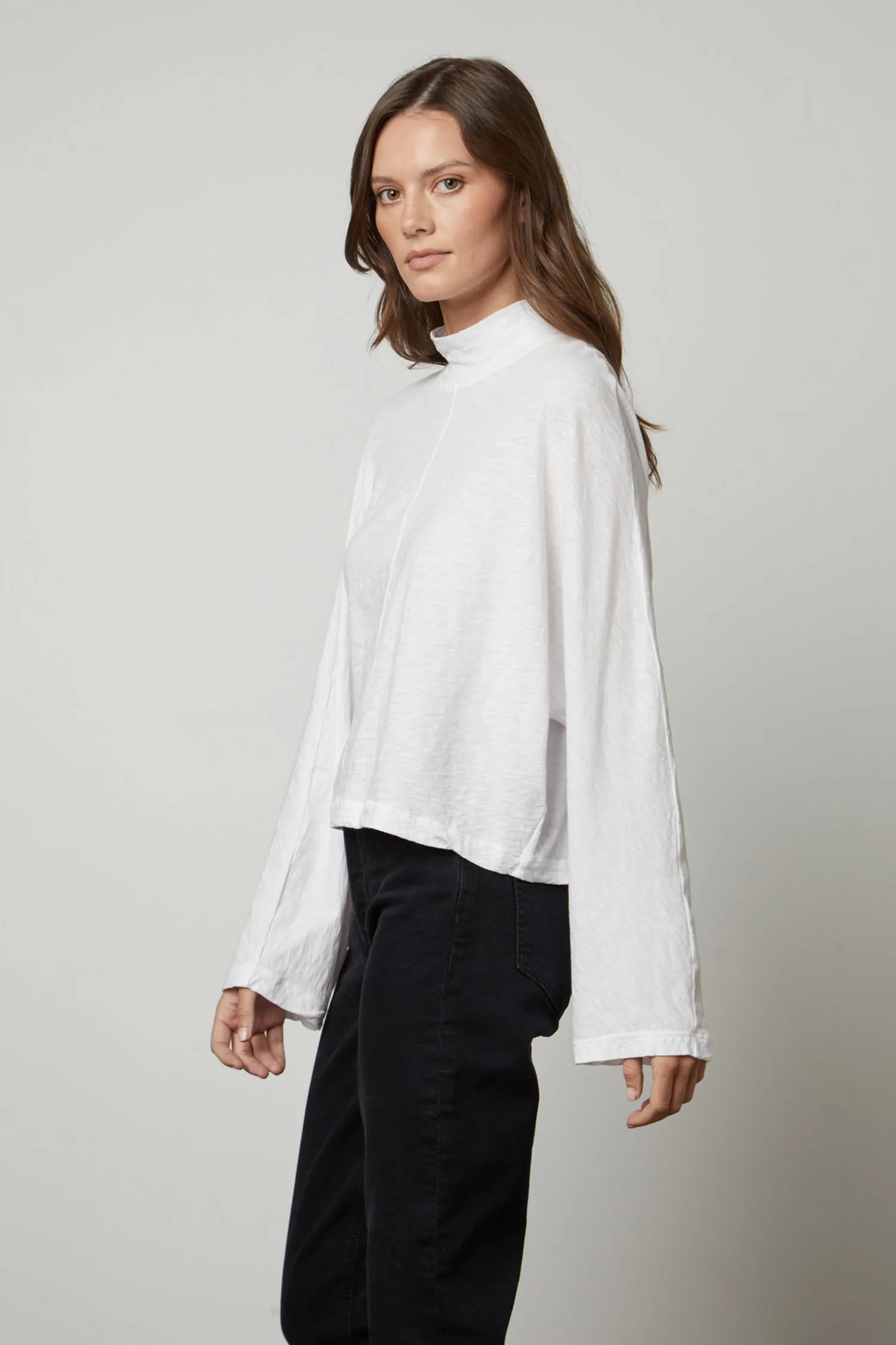 STACEY MOCK NECK TEE