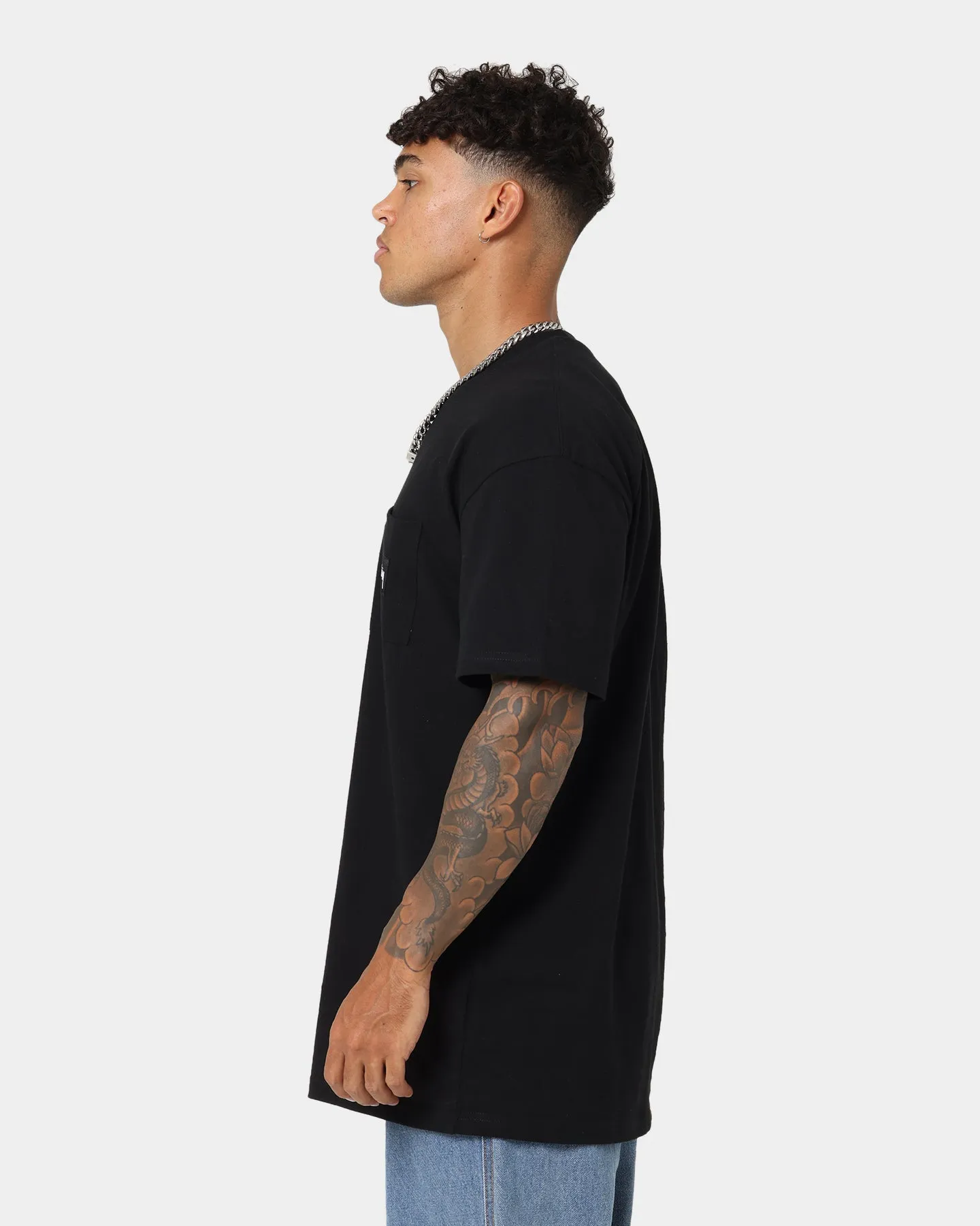 Stussy Stock Label Heavyweight T-Shirt Black