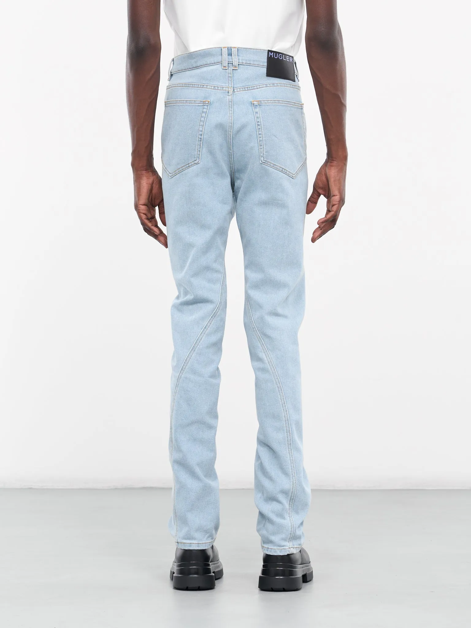 Twisted Seam Denim Jeans (24P6PA0429211-2905-LIGHT-BLUE)