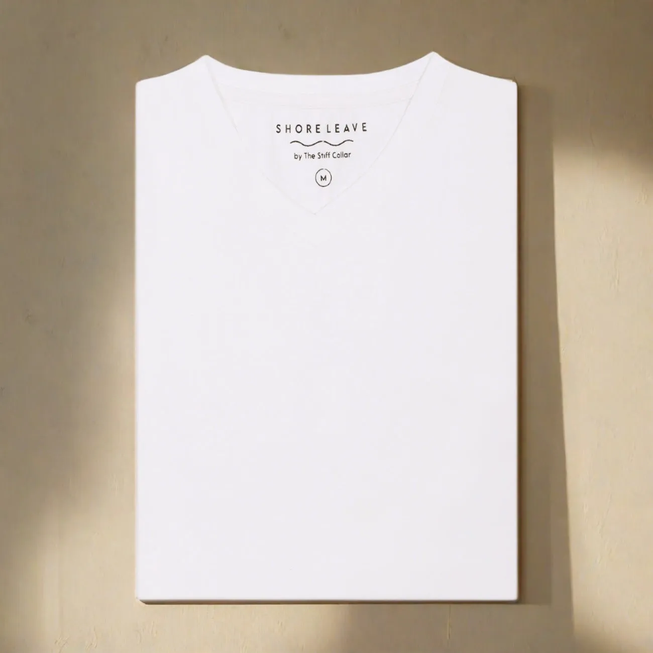 Winter White V-Neck Premium Cotton T-shirt