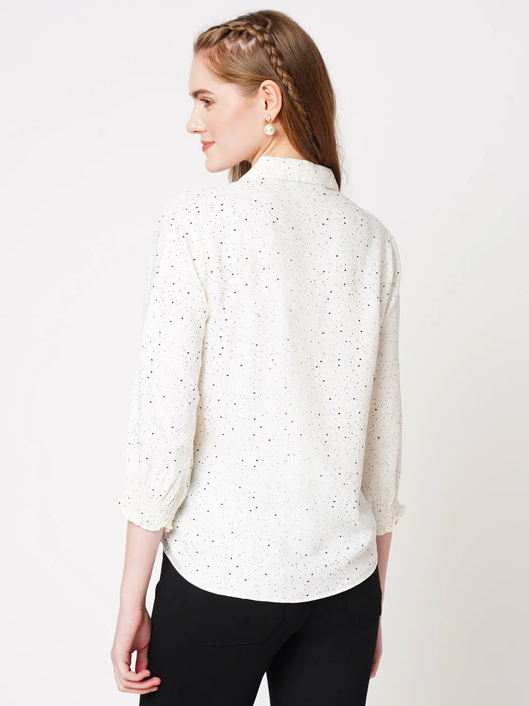 Women Dots Printed Shirt