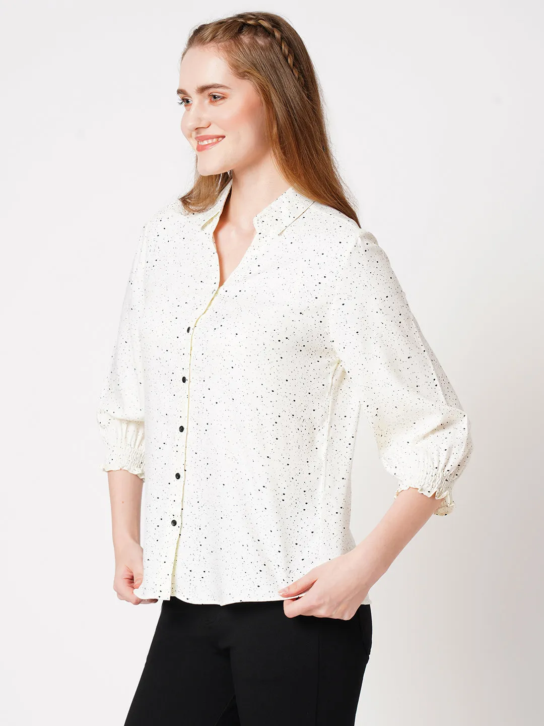 Women Dots Printed Shirt