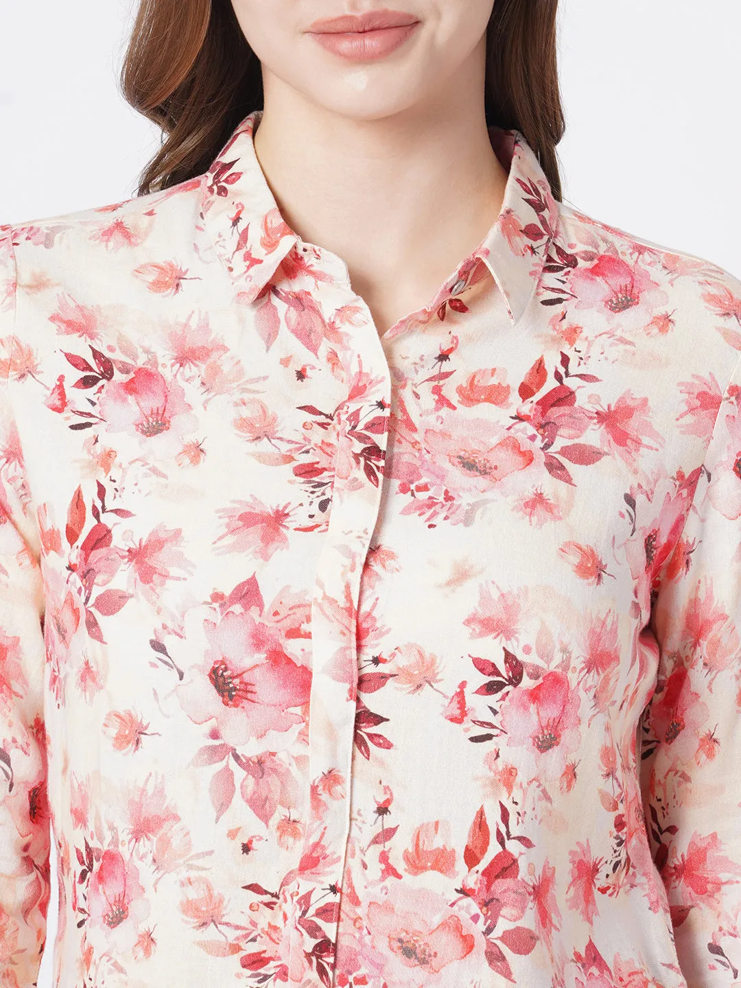 Women Slim Fit Floral Print Printed Shirt