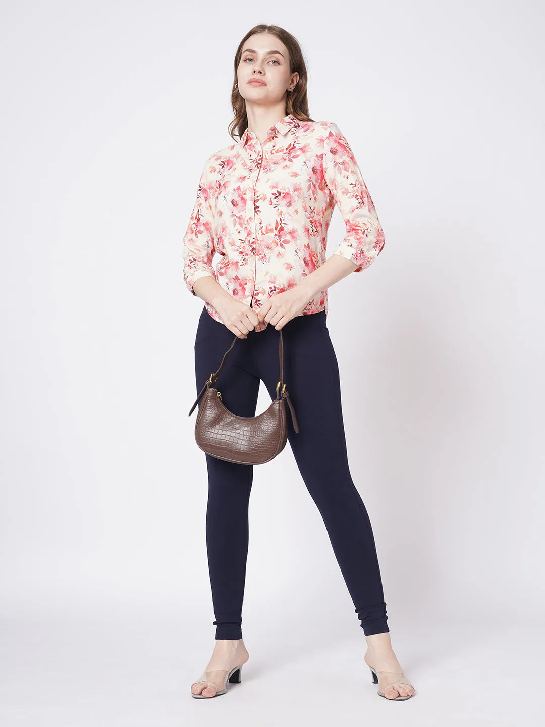 Women Slim Fit Floral Print Printed Shirt