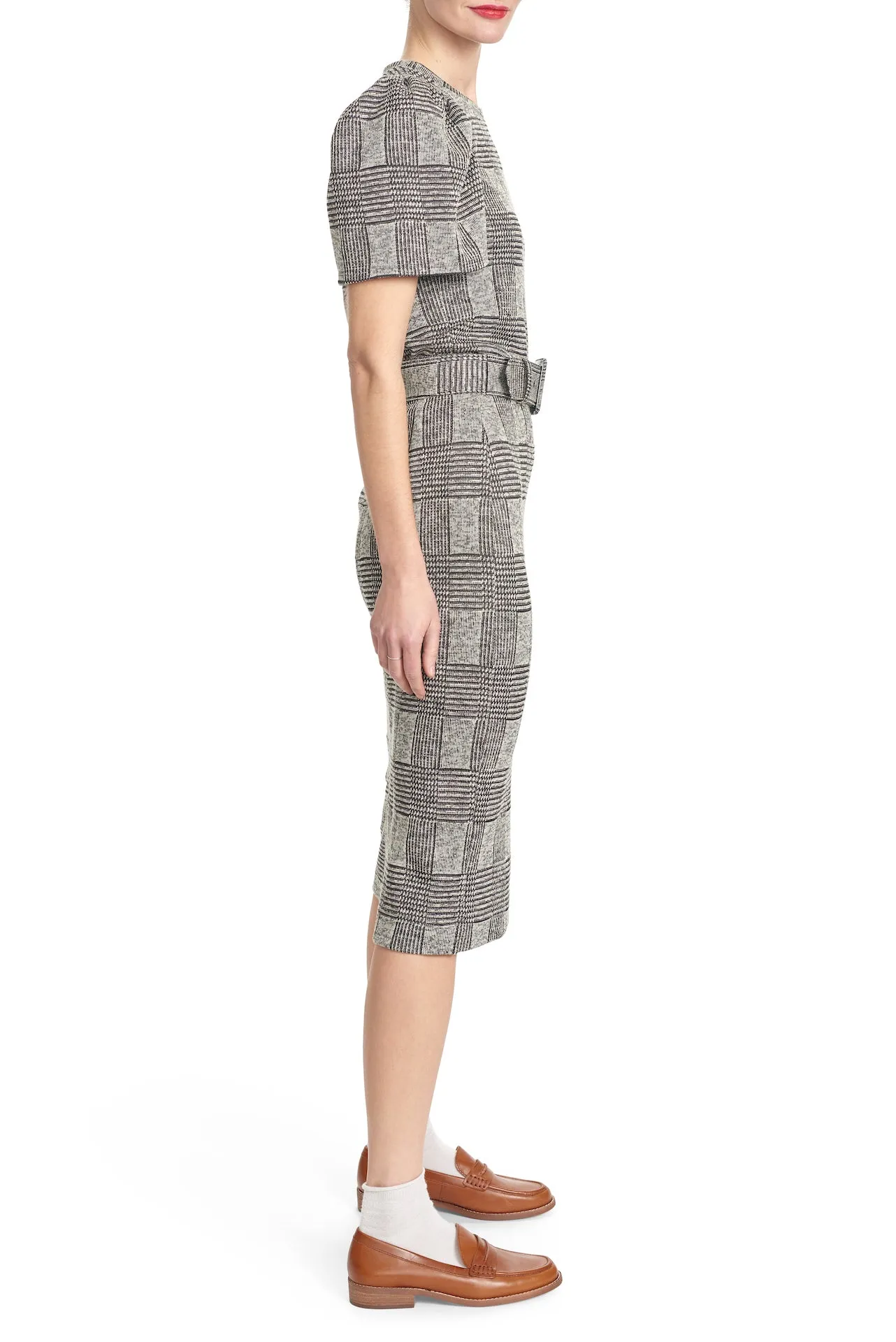 ZOLA PENCIL SKIRT - Plaid Knit