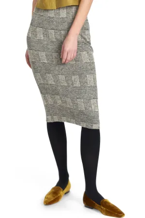 ZOLA PENCIL SKIRT - Plaid Knit